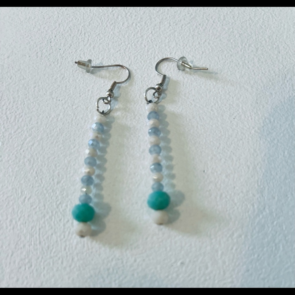 Anthropologie, Linear Dangle Beaded Earrings, New